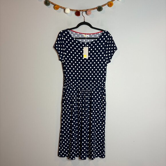NWT Boden Amelie Jersey Dress Stretch Pockets Nautical Coastal Preppy - Picture 2 of 7